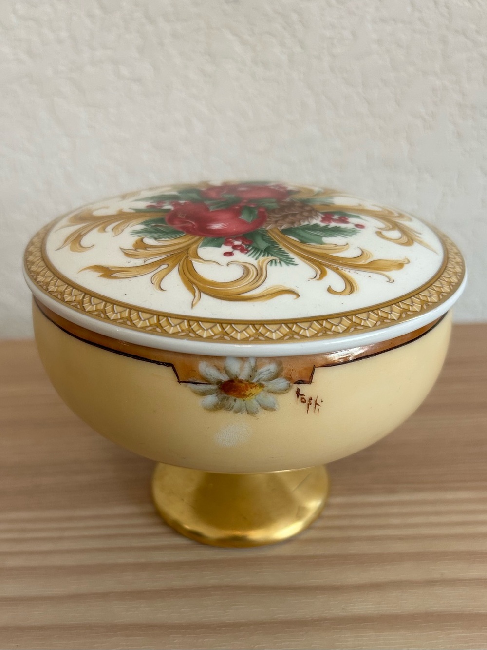 Vintage Mikasa Holiday Orchard Candy Dish
